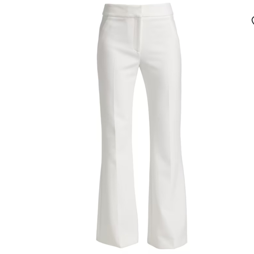 Veronica Beard Lebone White Flared Leg Pants